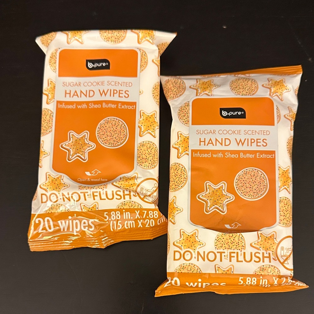 2 Bpure Sugar Cookie Scented Hand Wipes